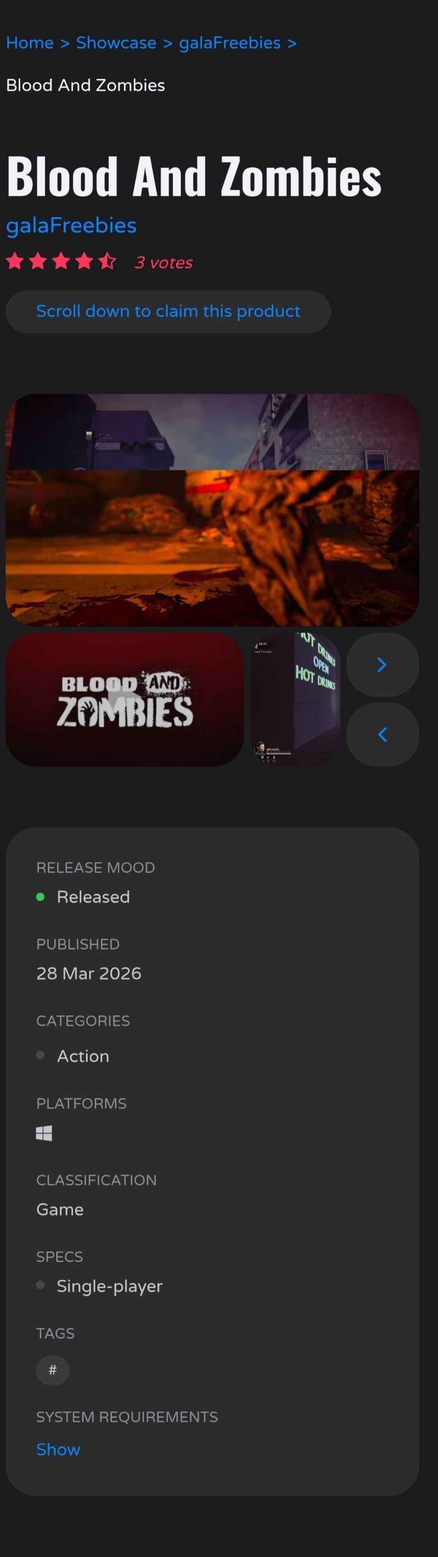BLOOD AND ZOMBIES 무료 (0원/무료)