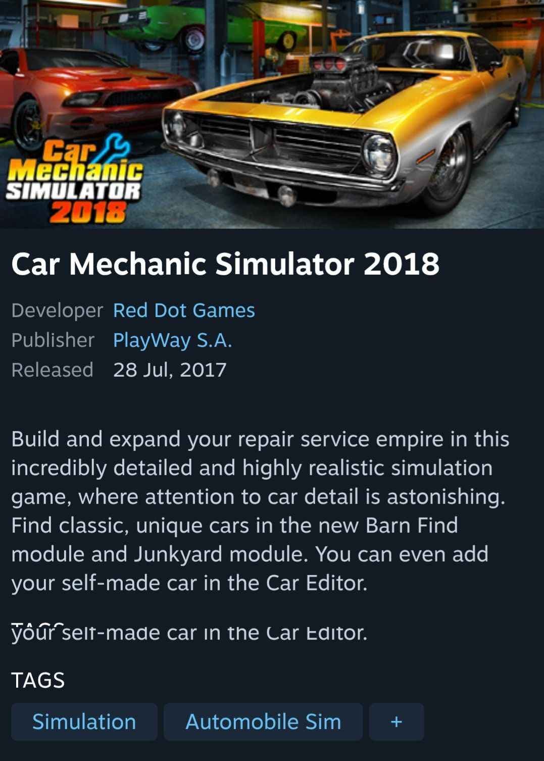 Car Mechanic Simulator 2018 (0์/๋ฌด๋ฃ)