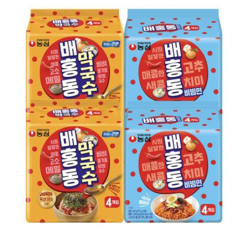 배홍동막국수 8개 + 비빔면 8개 11,950원 (개당 746원)