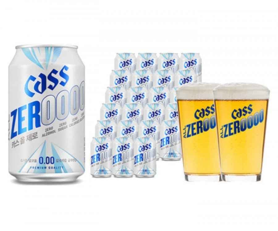 카스올제로 330ml 24캔 무알콜 맥주맛 음료+전용잔 2개증정 (17,900원/무료)