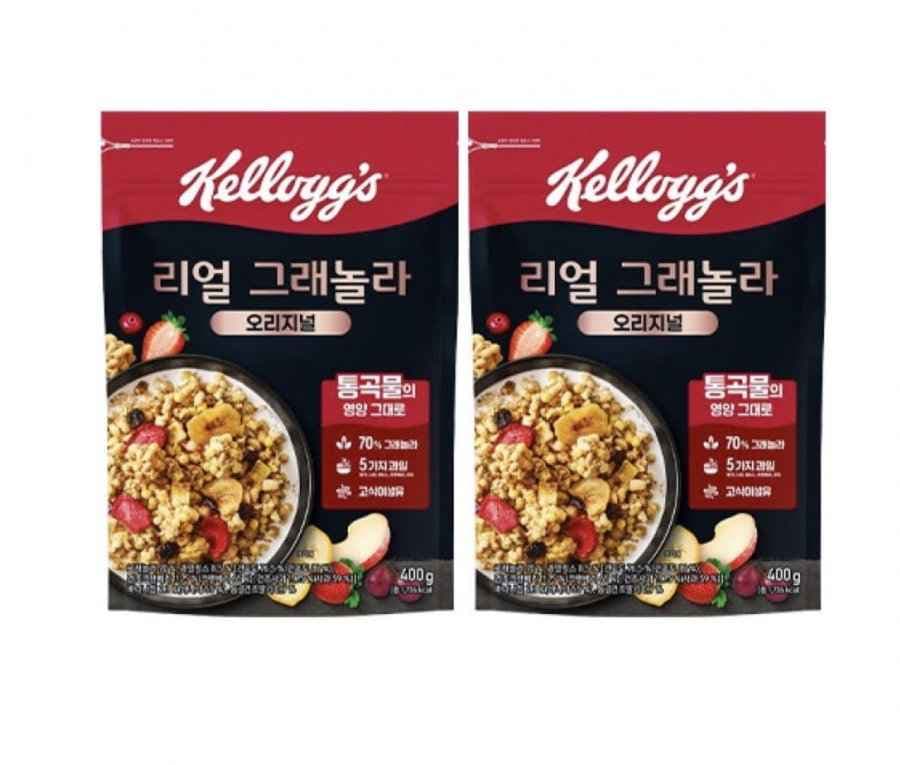 켈로그 리얼 그래놀라 400g 2개 (9,900원/무료) 티멤 8,380원