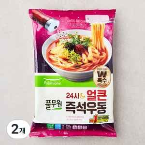 풀무원 24시 얼큰 즉석우동 2인분, 328g, 2개