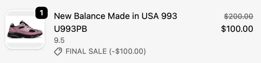뉴발란스 메이드 인 USA 993 U993PB (파우더 블루)