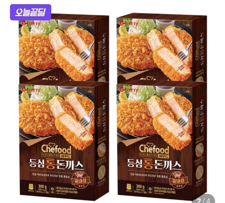 (네멤) 쉐푸드 등심통돈까스 300g 4개 (17,230원/무료)
