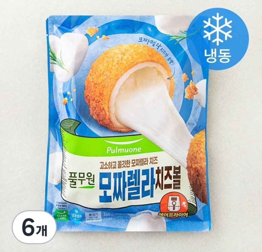 풀무원 모짜렐라 치즈볼 (냉동), 360g, 6개
